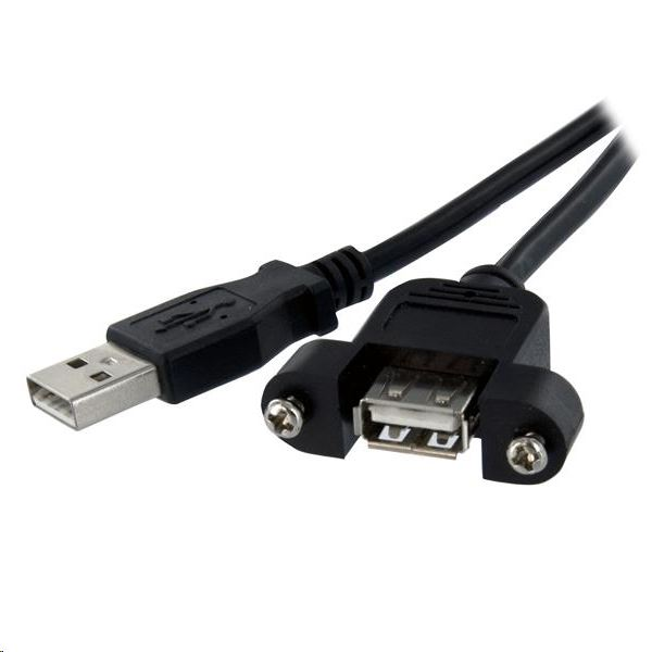 StarTech.com USBPNLAFAM2 USB kábel 0,6 M USB 2.0 USB A Fekete (USBPNLAFAM2)