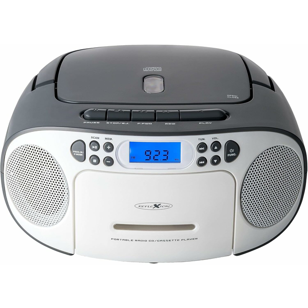 Reflexion RCR2260 Hordozható CD / Kazettás Rádió - Fehér / Szürke