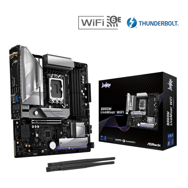 ASRock B860M LiveMixer WiFi DDR5 Intel s1851 MicroATX Alaplap