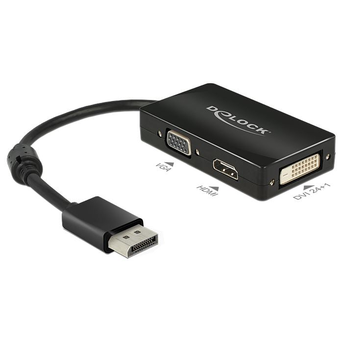 DeLock 62656 DisplayPort apa -> VGA / HDMI / DVI adapter (62656)