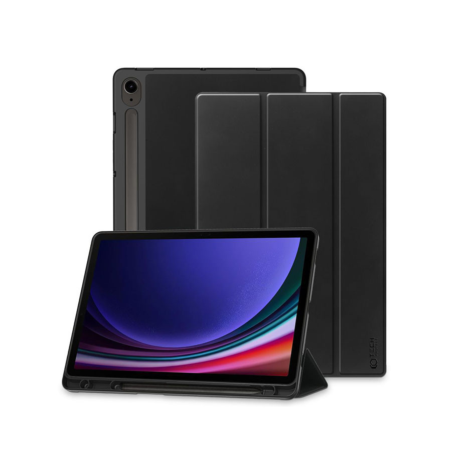Tech-Protect tablet tok (Smart Case) - Samsung X510/X516B Galaxy Tab S9 FE 10.9 - fekete - ECO (TP606225)
