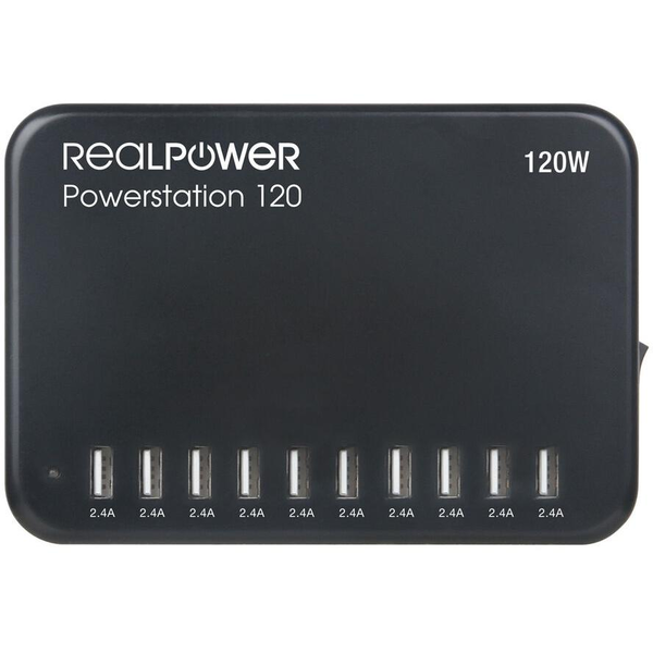 RealPower Ladestation Power Station 120    120W  10xUSB-A