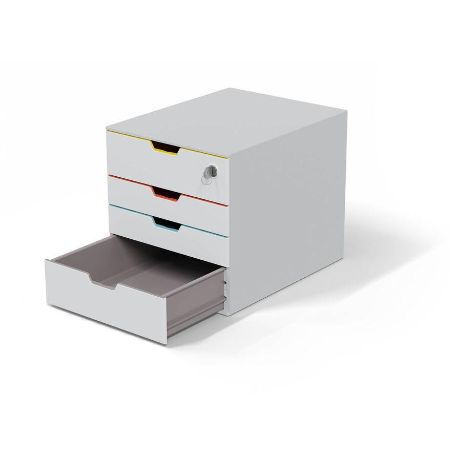 DURABLE Schubladenbox VARICOLOR Mix 4 Fächer SAFE abschlb me (762627) (762627)