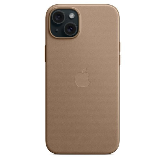 Feingewebe Case mit MagSafe (taupe, iPhone 15 Plus)