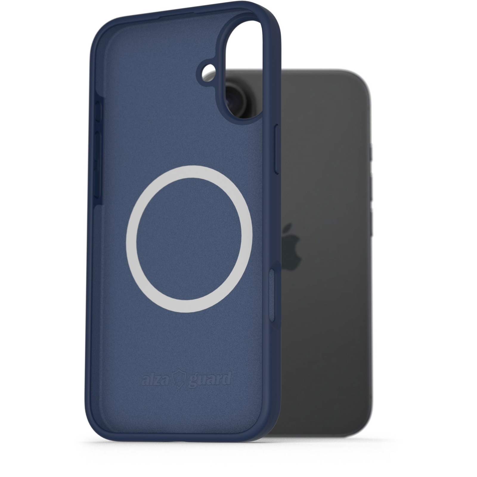 AlzaGuard iPhone 16 Plus Silicone Case Compatible with Magsafe kék tok (AGD-PCMS24L)
