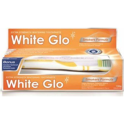 White Glo WHITE GLO_SET Smokers Formula wybielająca pasta do zębów dla palaczy 100ml + szczoteczka