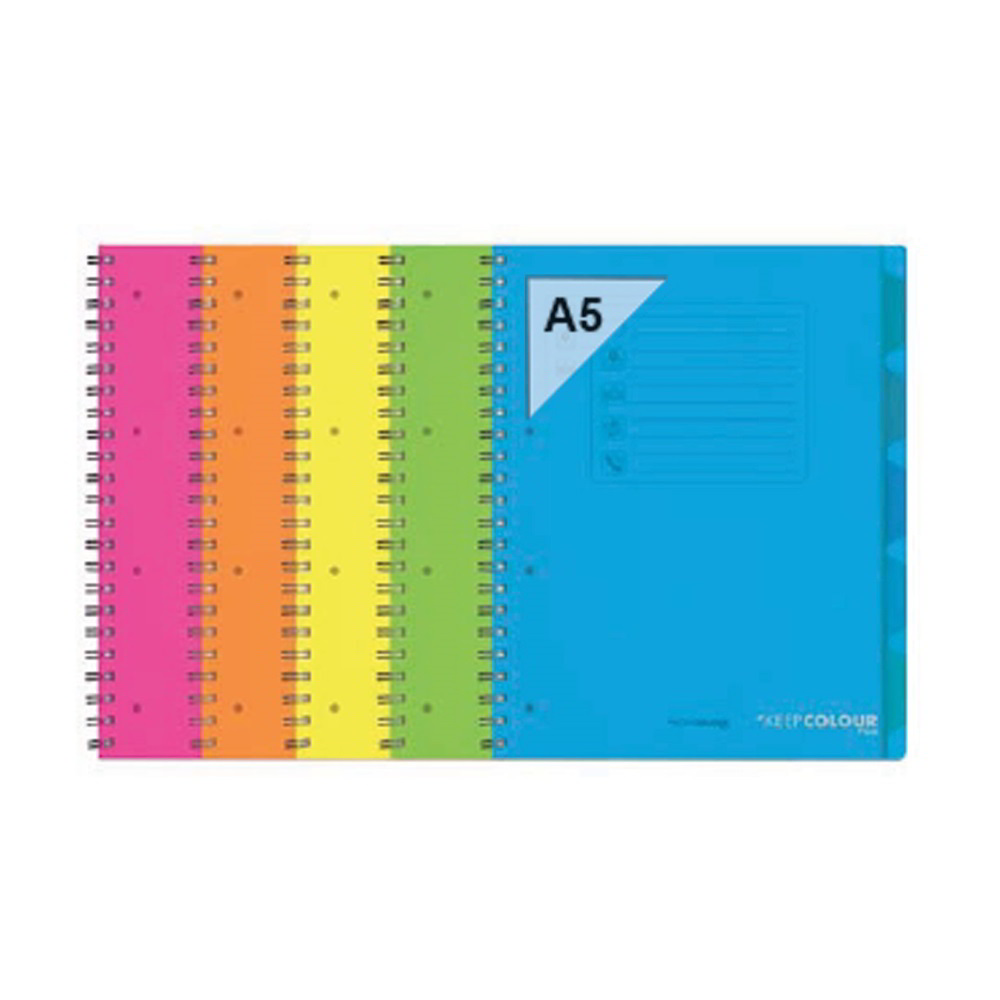 Orna Pro PP 120 lapos A5 kockás spirálfüzet - Többfajta (ARD0236FLU)