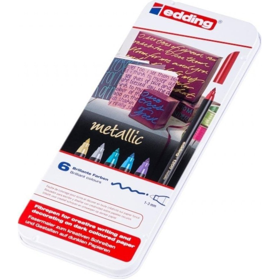 Edding 1200/6 Metallic Rostirón Fém Dobozban (493655)