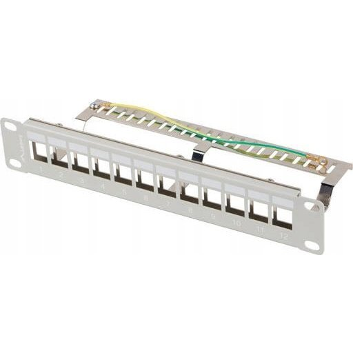 Patch panel prázdný Lanberg 12 Port 1U 10'' Ftp s