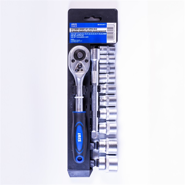 Iris Tools SS-012-017 Dugókulcs készlet racsnis karral 3/8