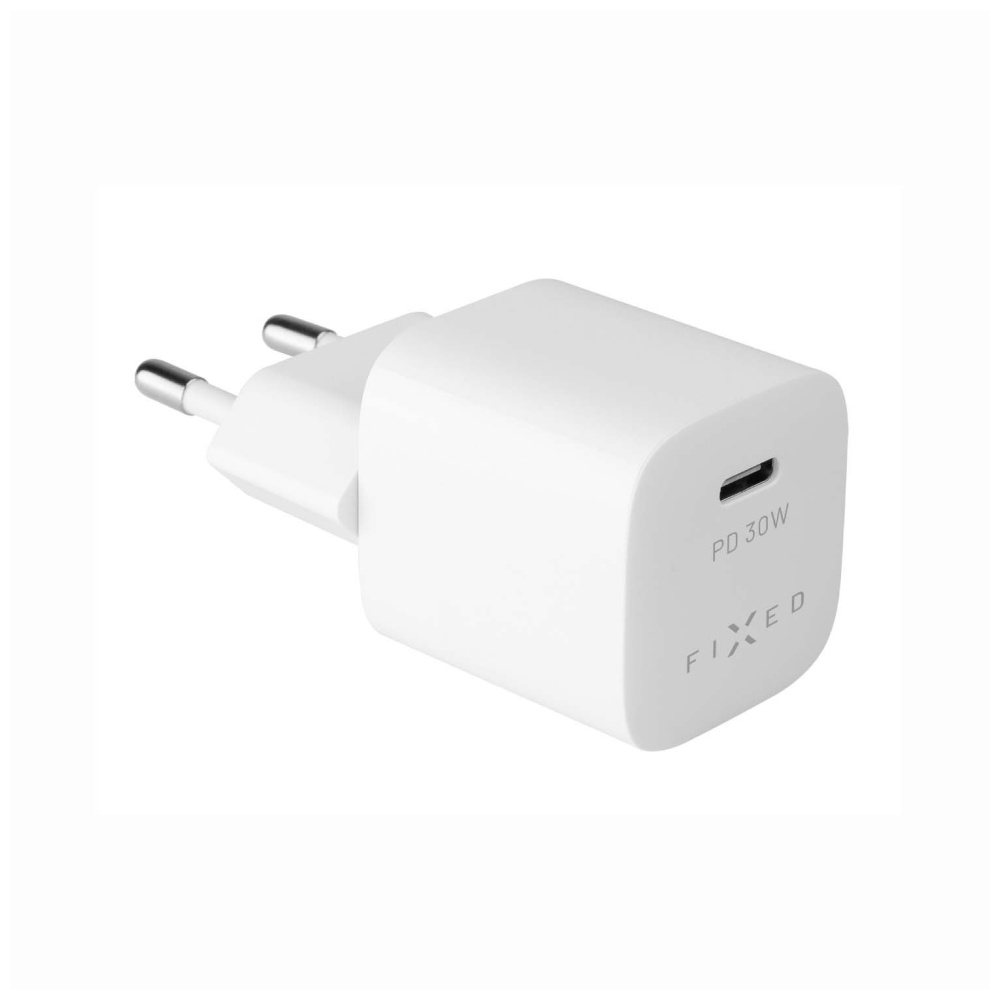 Fixed Mini Travel Charger USB-C Hálózati töltő - Fehér (30W) (FIXC30M-C-WH)