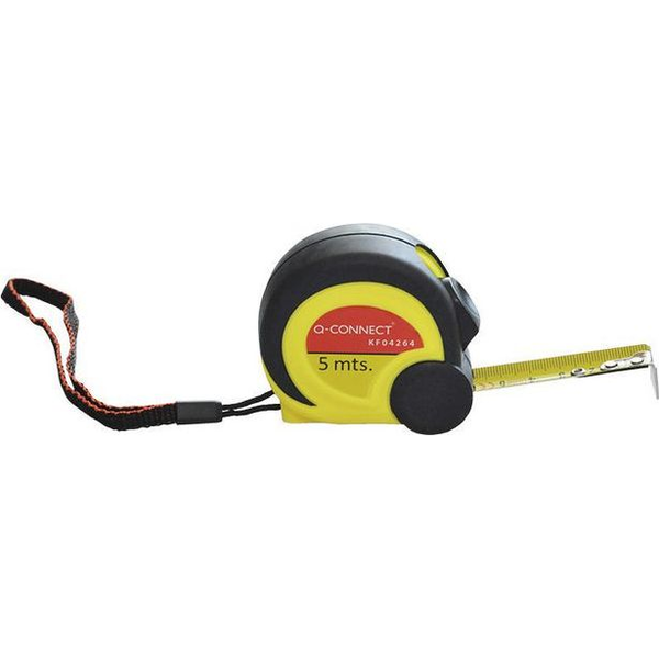 Flexometro Q-connect De 5 Mt Con Freno Material Antichoque 19 Mm De Ancho
