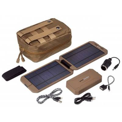 Napelemes akkutöltő és powerbank, 1000 mA 5 W, Power Traveller Powerbank Solar Extreme Tactical PTL-EXT001 TAC (PTL-EXT001 TAC)
