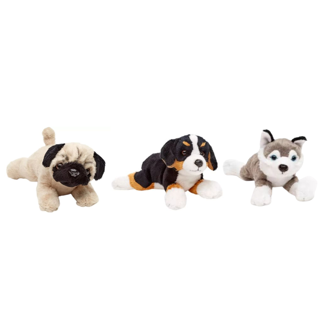 Élethű Fekvő kutya plüssfigura 21 cm - Többféle (F20763A)