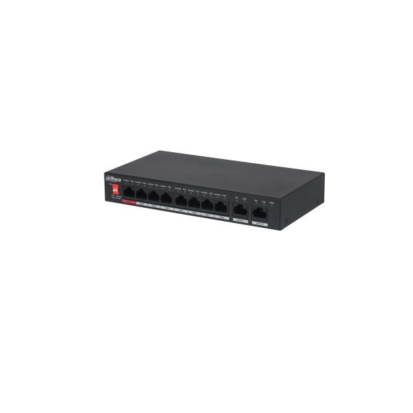 Dahua Technology PoE PFS3010-8ET-96-V2 netværksswitch Ikke administreret Gigabit Ethernet (10/100/1000) Strøm over Ethernet (PoE) Sort
