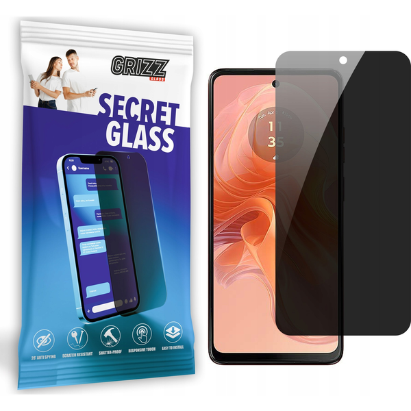  GrizzGlass Szkło prywatyzujące GrizzGlass SecretGlass do Motorola Moto G04s