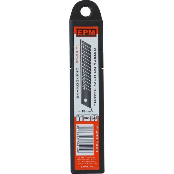 EPM OSTRZA 18MM 10 SZTUK CZARNE