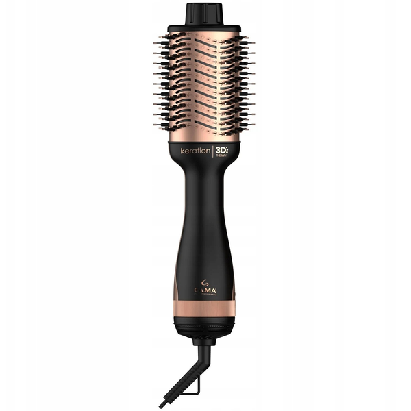 GA.MA Keration 3D Heteluchtborstel Warm Zwart, Goud 1100 W