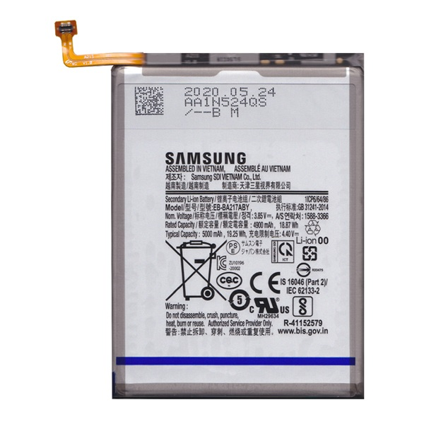 Samsung EB-BA405ABU Galaxy A21s Telefon akkumulátor 5000 mAh (OEM jellegű) (GH82-22989A)