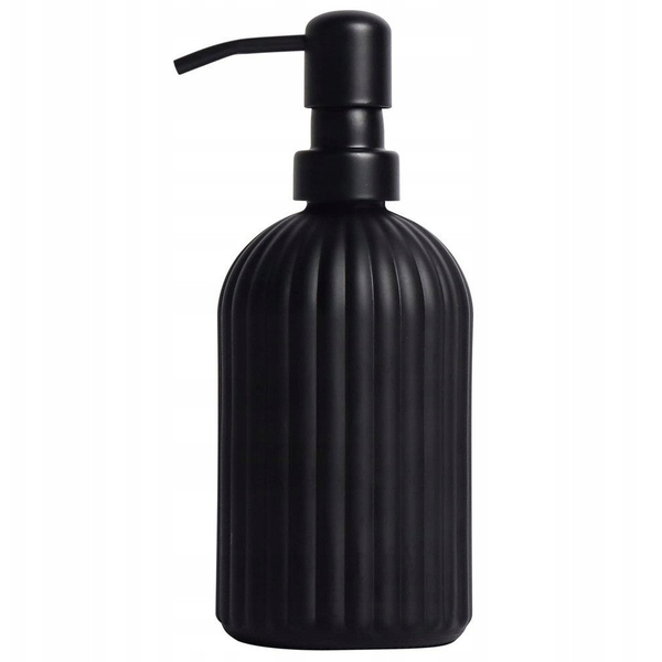 Dozownik do mydła szklany czarny 400 ml