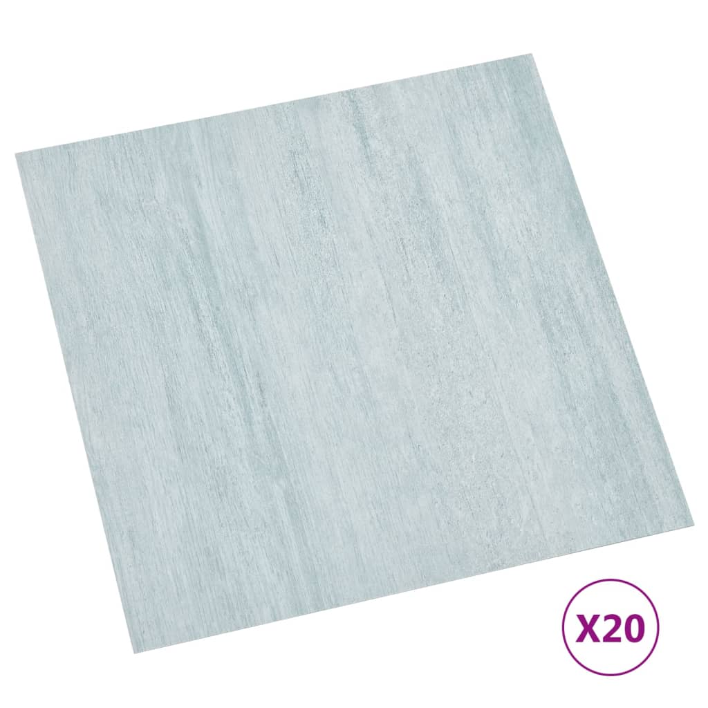20 db zöld öntapadó PVC padlólap 1,86 m² (330146)