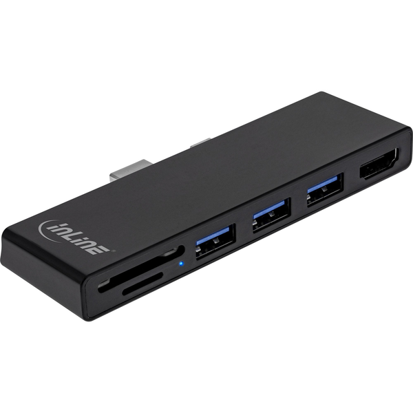 InLine 35393 replicatore di porte e docking station per laptop Nero