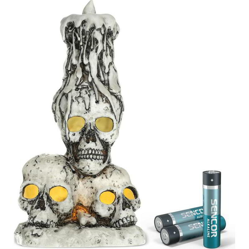 Retlux RHW 011 Koponya gyertya 2 LED WW Halloween Dekoráció (RHW 011)