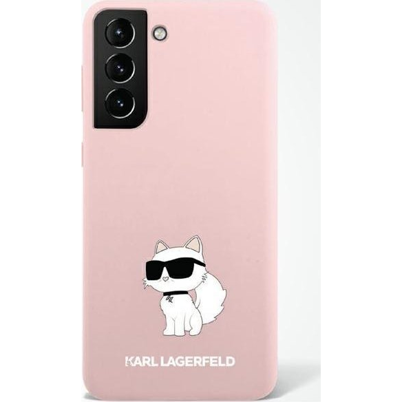 Karl Lagerfeld Silicone Choupette Samsung Galaxy S23 Ultra, szilikon tok, rózsaszín