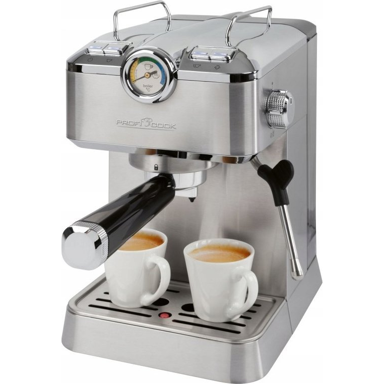 Profi Cook PC-ES/KA 1267 INOX Eszpresszó kávéfőző Nemesacél Tejhabosító fúvókával (PCESKA1267)