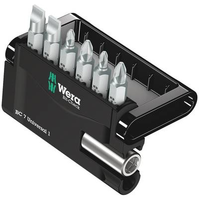 Wera Bit-Check 7 Universal 4 05135810001 Bit készlet 7 részes Kereszthornyú Phillips, Kereszthornyú Pozidriv, TORX (05135810001)