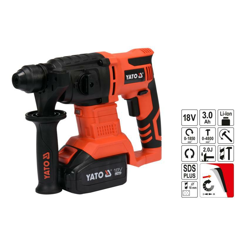 Yato Hammer Drill 18V AKU SDS-plus 3.0 Ah (YT-82770)