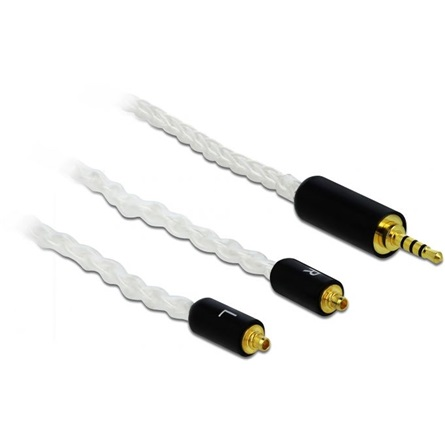 Delock Audio kábel 2,5 mm 4 tűs sztereo jack apa - 2 x MMCX apa 1,20 m (85848)