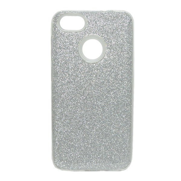 Szilikon telefonvédő (műanyag belső, csillogó hátlap) EZÜST [Huawei P9 Lite Mini] (5996457739899)