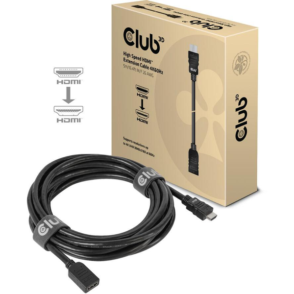 CLUB3D CAC-1325 HDMI-kabel 5 m HDMI Type A (Standard) Sort