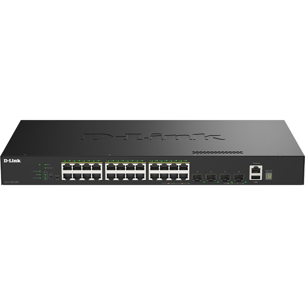 D-Link DGS-1530-28P/E netværksswitch Administreret L2 Gigabit Ethernet (10/100/1000) Strøm over Ethernet (PoE) Sort