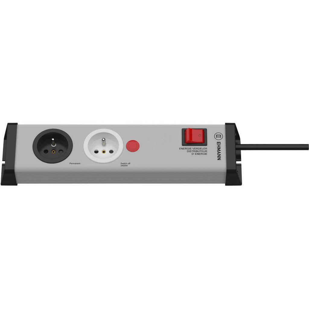 Ehmann 0218x02022301b Dugalj elosztó Szürke, Fekete Védőérintkezős 1,5m (0218x02022301b)