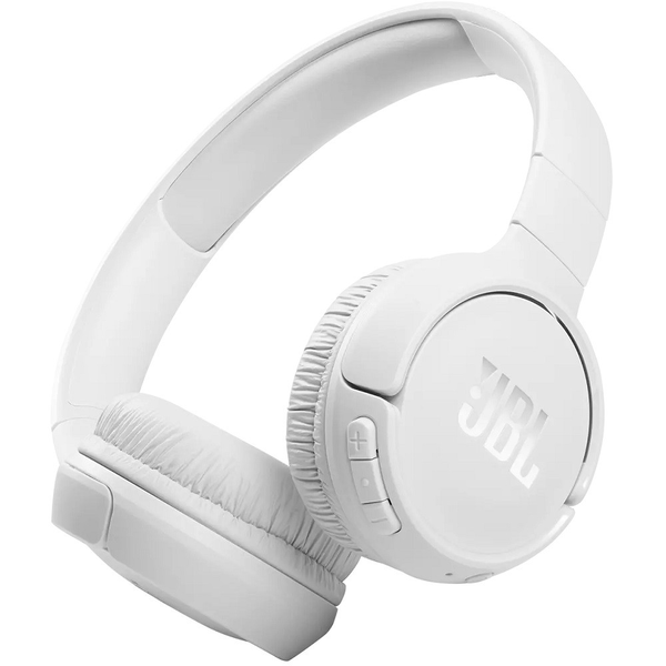 JBL Tune 510, Bluetooth стерео слушалки, v5.0, Multipoint, микрофон, функционален бутон, контрол на звука, сгъваеми, бели (RS134498)