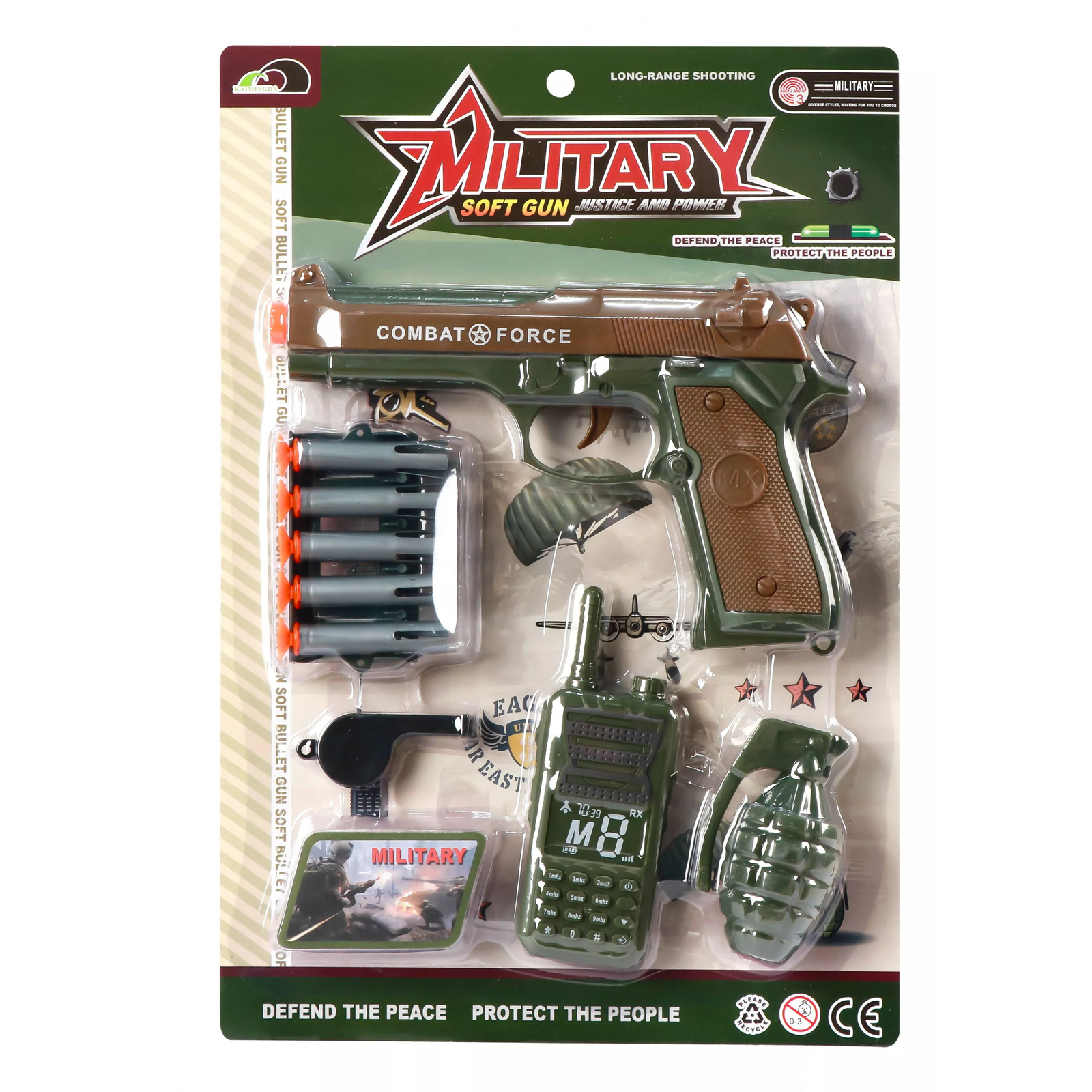 Katonai szivacslövő fegyver készlet adóvevővel (601)