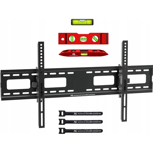 Maclean Mc-422 Soporte De Tv, Soporte De Pared Para Pantallas De 43-100", Vesa Máx. 800x400, Carga Máx. 120kg, Ajuste De Inclinación +15°~-15°
