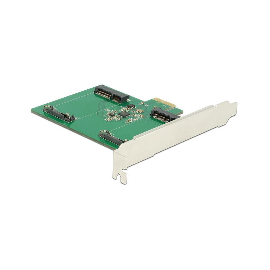 Delock PCI Express kártya > 2 x belső mSATA (89479)