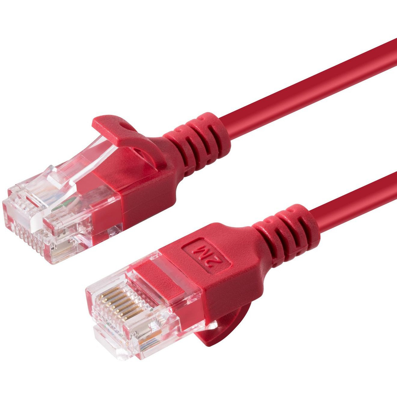Microconnect V-UTP6A0015R-SLIM sieťový kábel Červená 0,15 m Cat6a U/UTP (UTP)
