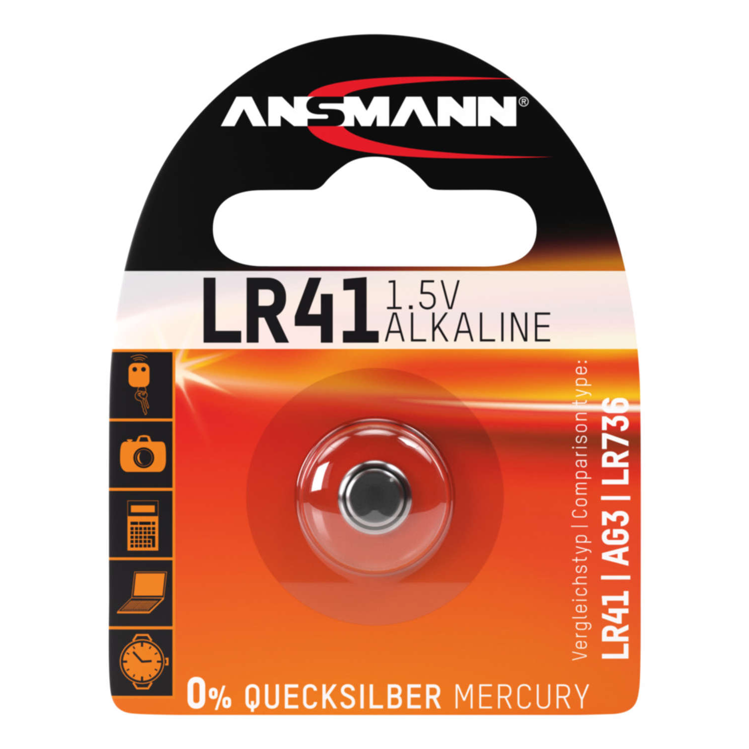 Ansmann LR41 Alkáli Gombelem (1db/csomag) (5015332)