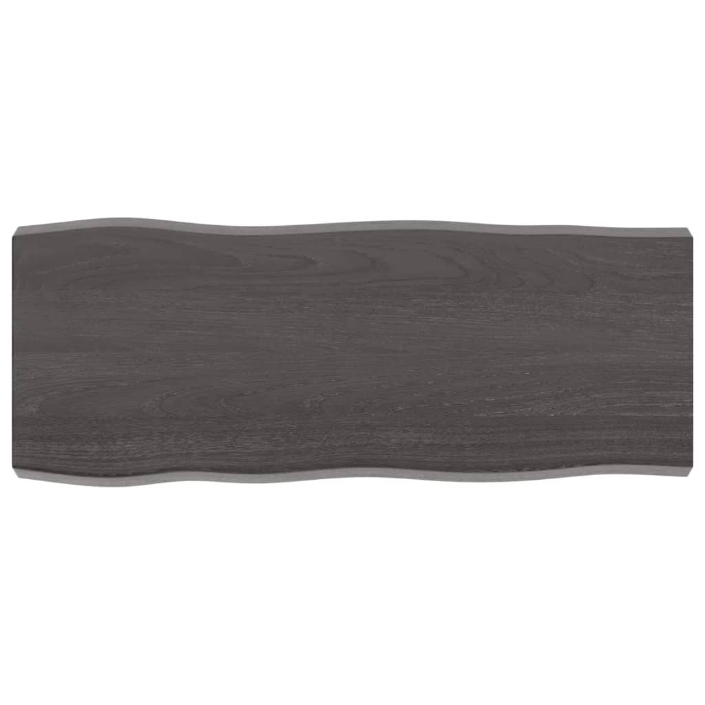 sötétbarna kezelt tömör asztallap 100x40x(2-6) cm (364015)