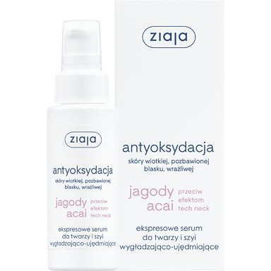  Ziaja Jagody Acai Ekspresowe serum do twarzy i szyi wygładzająco-ujędrniające 50ml
