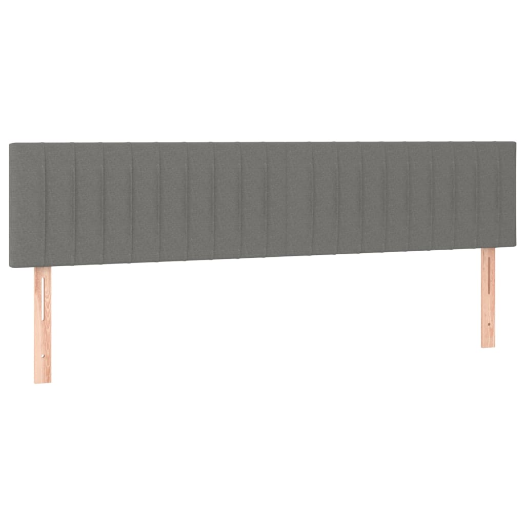 2 db sötétszürke szövet fejtámla 90x5x78/88 cm (346271)