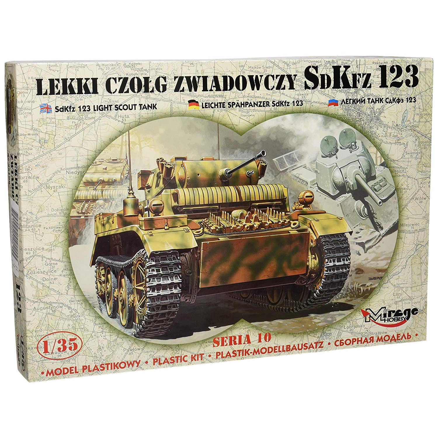 Mirage Hobby SdKfz 123 Light Recce tank műanyag modell (1:35) (351008)