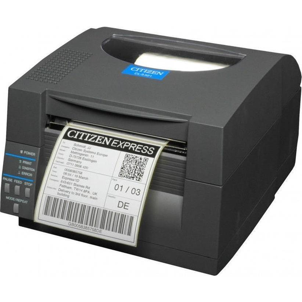 Citizen CL-S521II label printer direct thermal roll (11.8 cm) 203 dpi up to 150 mmsec USB, serial bl