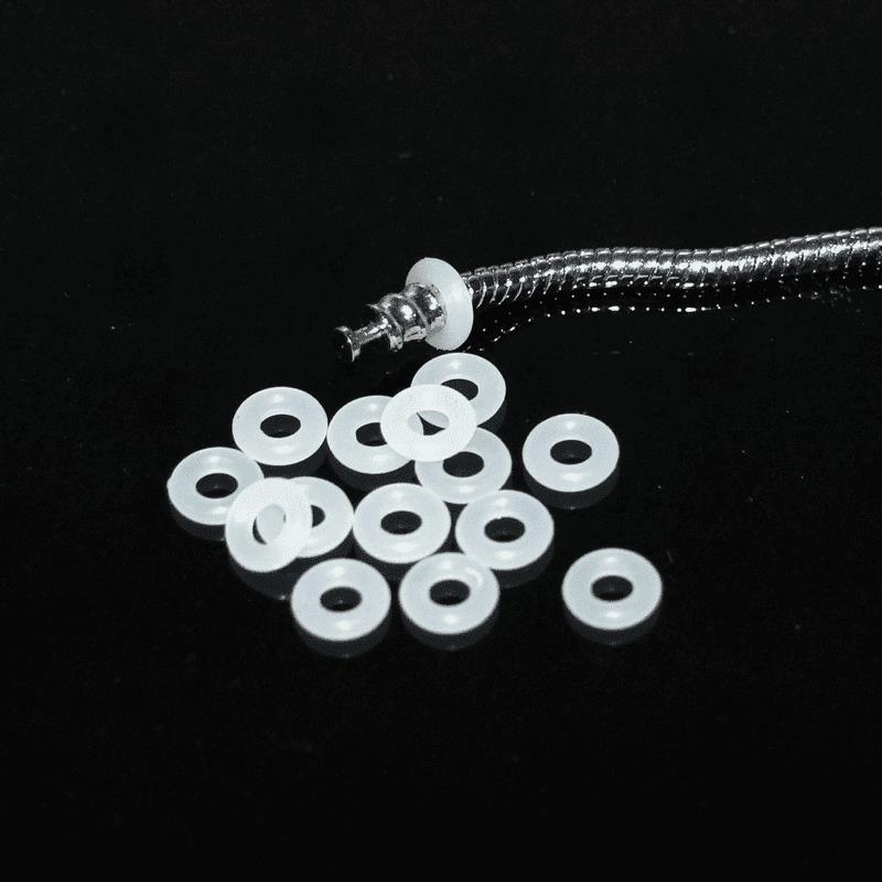 Silver Star fehér szilikon betét - 10 db (2136)