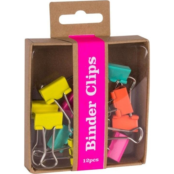 Pinzas abatibles flúor surtidas 12 pcs