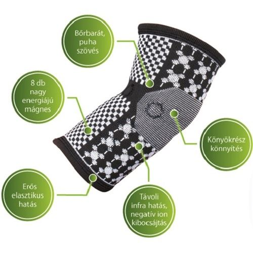 Vivafit GYVFMKM mágneses könyökszorító turmalinnal M-es (GYVFMKM)